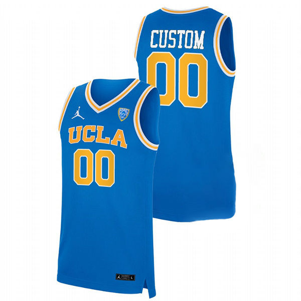 Men's Youth UCLA Bruins Custom College Jordan Brand 2023 PAC12 Blue Basketball Game Jersey