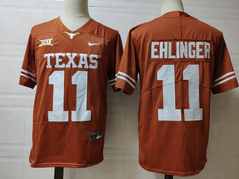 Men's Texas Longhorns #11 Sam Ehlinger Nike Orange Football Jersey