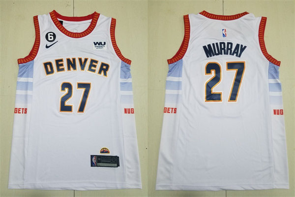 Mens Denver Nuggets #27 Jamal Murray 2022-23 City Edition Swingman Jersey White