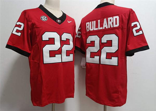Mens Georgia Bulldogs #22 Javon Bullard Nike 2023 F.U.S.E. Elite Red College Football Game Jersey