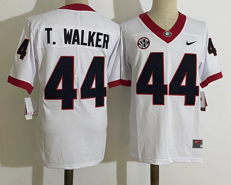 Mens Georgia Bulldogs #44 Travon Walker Nike White Football Jersey 