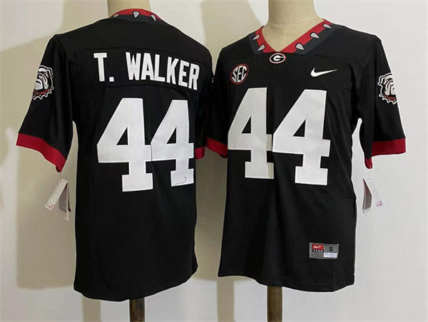 Mens Georgia Bulldogs #44 Travon Walker Nike 2020 Black College Football Game Jersey
