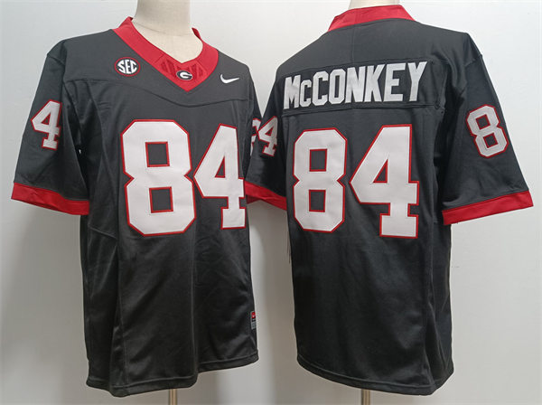 Mens Georgia Bulldogs #84 Ladd McConkey Nike Black 2023 F.U.S.E.Limited College Football Game Jersey