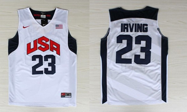 Men's Nike Team USA Basketball Jerseys #23 Kyrie Irving White