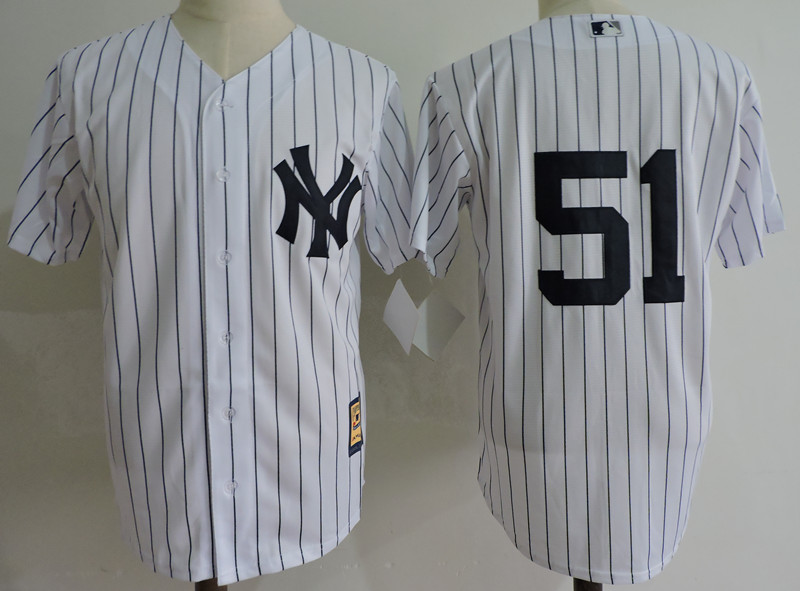 Men's New York Yankees #51 Bernie Williams Majestic White Authentic Home Jersey