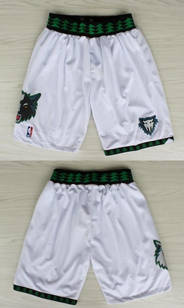 Adidas Minnesota Timberwolves white Throwbak Shorts