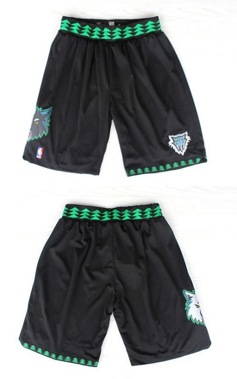 Adidas Minnesota Timberwolves Black Throwbak Shorts