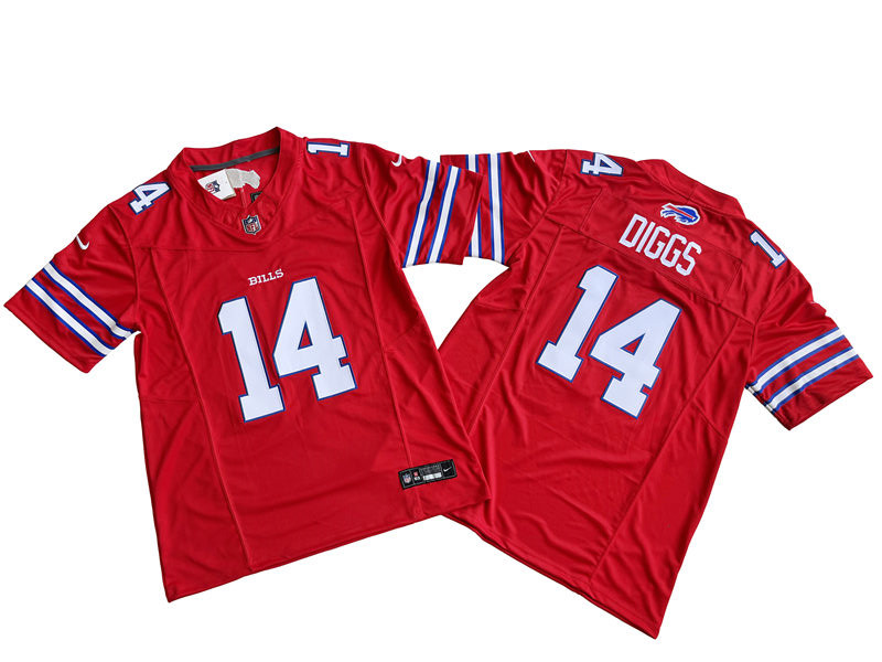 Men's Buffalo Bills #14 Stefon Diggs Nike Red Alternate 2023 Vapor F.U.S.E. Limited Jersey