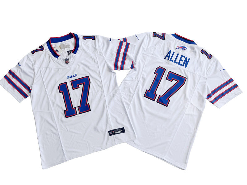 Men's Buffalo Bills #17 Josh Allen Nike White 2023 Vapor F.U.S.E. Limited Jersey