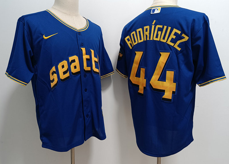 Men's Seattle Mariners #44 Julio Rodriguez Nike 2023 City Connect Authentic Jersey - Royal