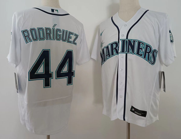 Men's Seattle Mariners #44 Julio Rodriguez Nike White Home Flex Base Player Jersey