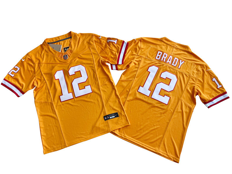 Mens Tampa Bay Buccaneers #12 Tom Brady Nike Orange Retro Vapor F.U.S.E. Limited Jersey