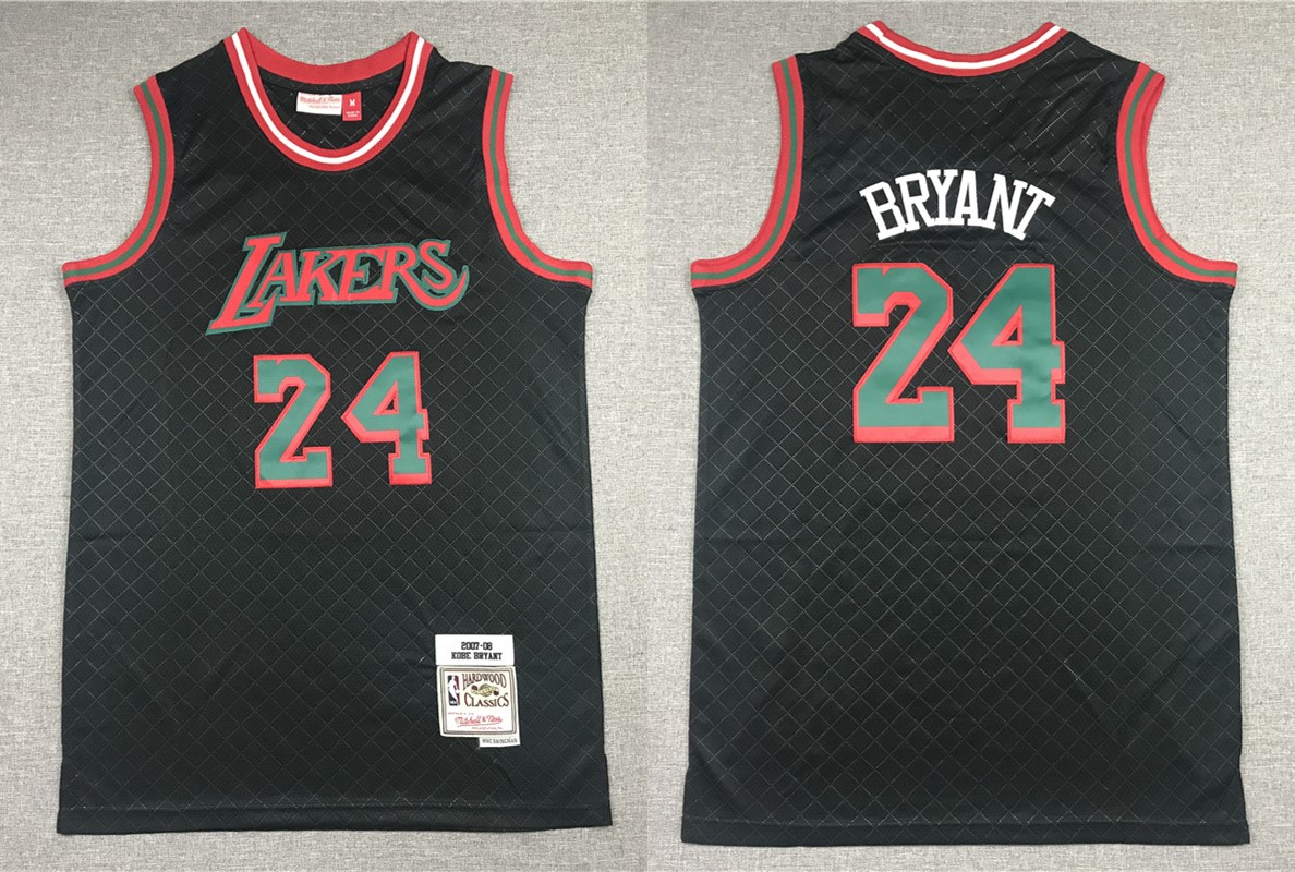 Men's Los Angeles Lakers #24 Kobe Bryant Black Neapolitan Fashion Hardwood Classics Jersey