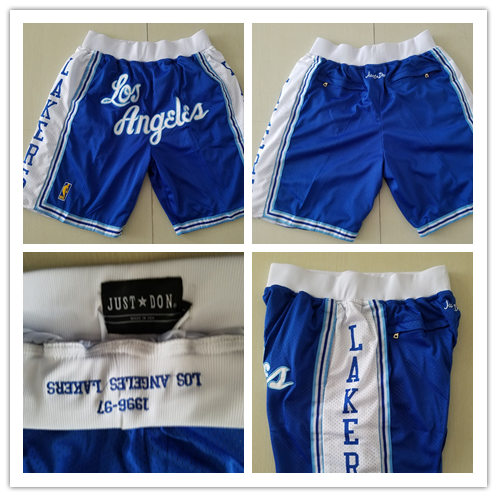 Mens Los Angeles Lakers Justdon Royal Reload Hardwood Classic Shorts