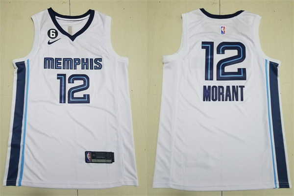 Mens Memphis Grizzlies #12 Ja Morant Nike White Association Edition Jersey