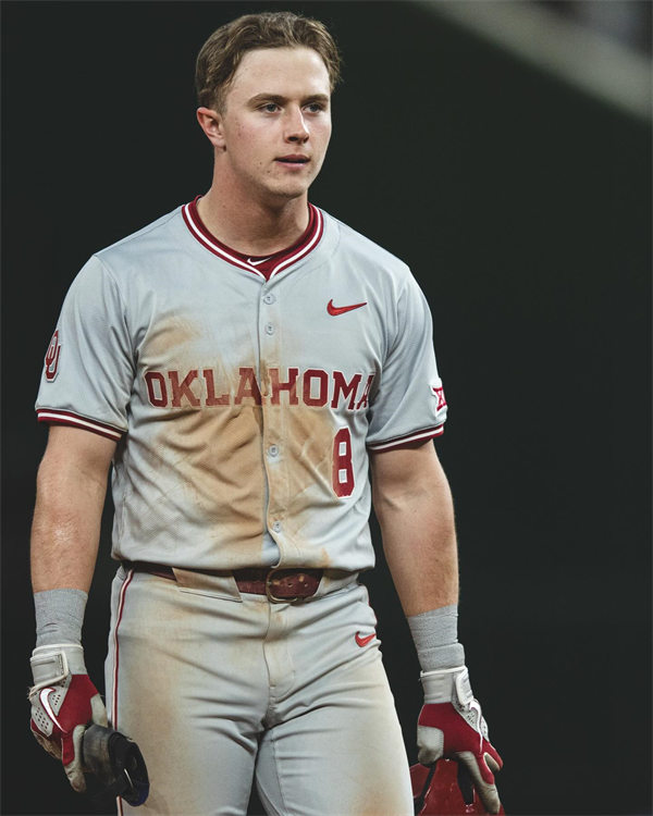 Mens Youth Oklahoma Sooners Custom Nike 2024 Grey Button Oklahoma College Baseball Game Jersey