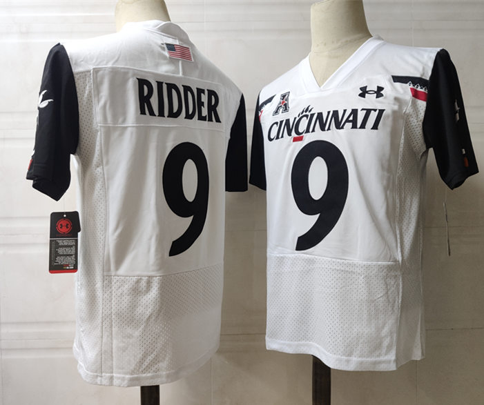 Mens Cincinnati Bearcats #9 Desmond Ridder Under Armour White College Football Game Jersey