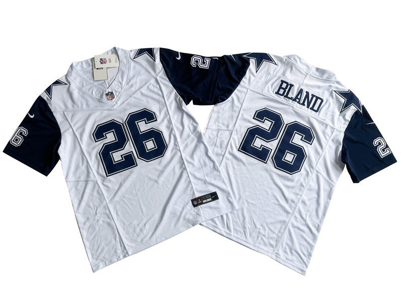 Mens Dallas Cowboys #26 DaRon Bland White Color Rush Nike Vapor F.U.S.E. Limited Jersey