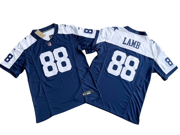 Men's Dallas Cowboys #88 CeeDee Lamb Nike Navy Alternate 2023 F.U.S.E. Vapor Limited Jersey