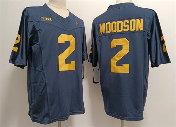 Men's Michigan Wolverines #2 Charles Woodson Navy F.U.S.E. Limited Football Jersey