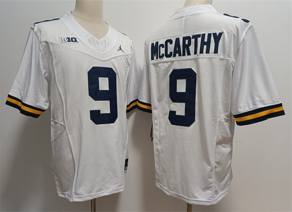 Men's Michigan Wolverines #9 J.J. Mccarthy Nike 2023 F.U.S.E. Elite White College Football Game Jersey