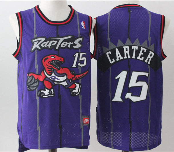 Mens Toronto Raptors #15 Vince Carter Nike Stitched Purple Swingman Jersey