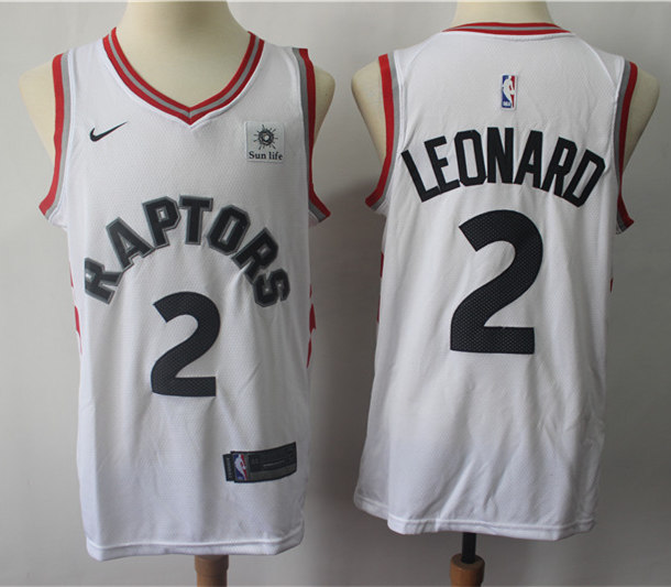 Men's Toronto Raptors #2 Kawhi Leonard White Association Editio Basketball Jersey 