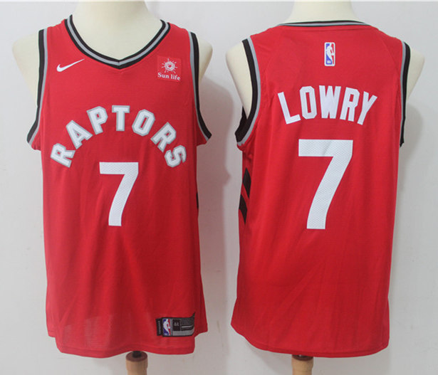 Men's Toronto Raptors #7 Kyle Lowry Nike Red Icon Edition Basketball Jersey 