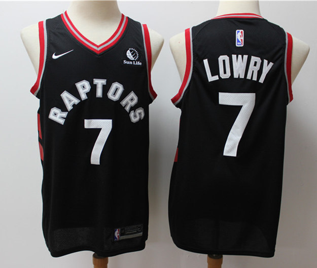 Men's Toronto Raptors #7 Kyle Lowry Nike Black Statement Edition Basketball Jersey 