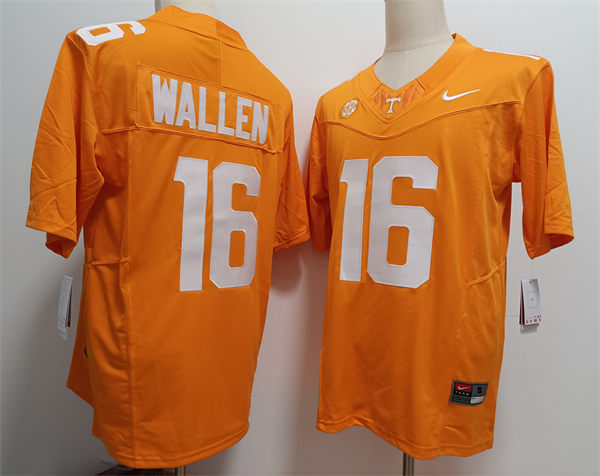 Mens Tennessee Volunteers #16 Morgan Wallen Nike Orange Football Jersey