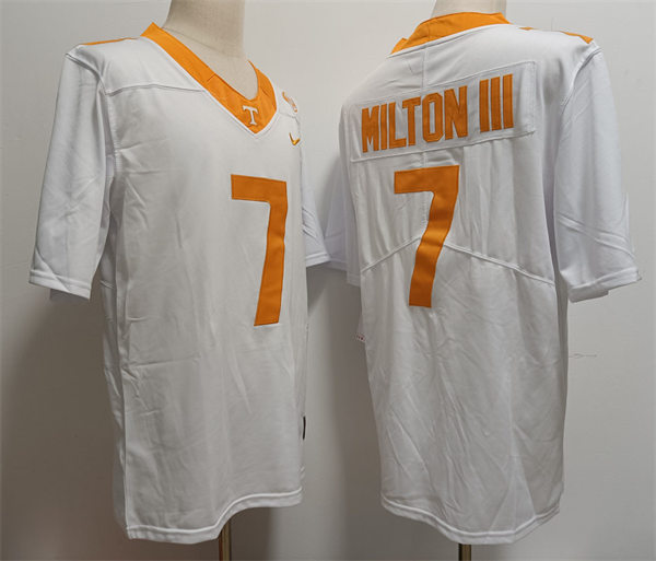 Mens Tennessee Volunteers #7 Joe Milton III Nike 2021 White College Football Game Jersey