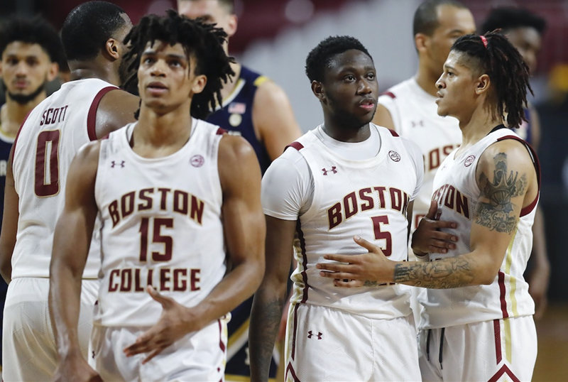 Men's Boston College Eagles Custom 2020 White Under Armour Basketball Jersey