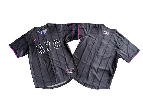 Youth New York Mets Blank Nike Graphite 2024 City Connect Limited Jersey