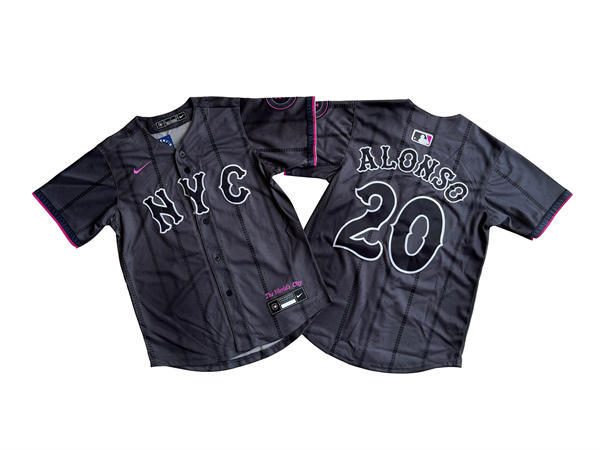 Youth New York Mets #20 Pete Alonso Nike Graphite 2024 City Connect Limited Jersey