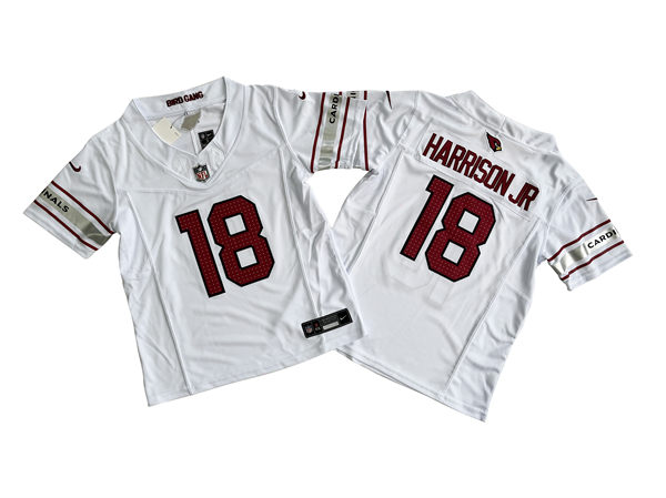 Youth Arizona Cardinals #18 Marvin Harrison Jr. White Limited Jersey