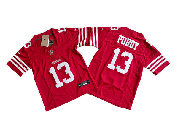 Youth San Francisco 49ers #13 Brock Purdy Nike Scarlet Vapor F.U.S.E. Limited Jersey