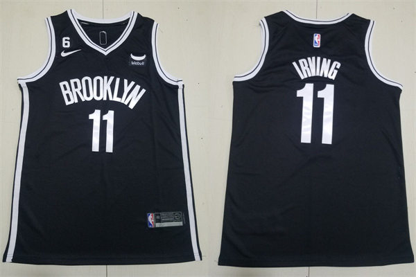 Men's Brooklyn Nets #11 Kyrie Irving Nike Black Icon Edition Player Jersey