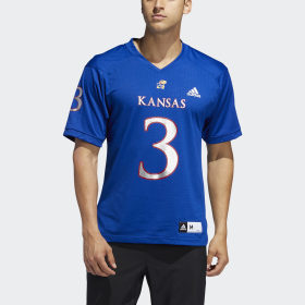 Men's Kansas Jayhawks #3 Aqib Talib Adidas Royal College Football Game Jersey