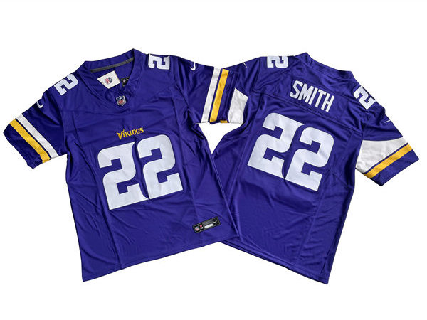 Men's Minnesota Vikings #22 Harrison Smith Nike Purple 2023 F.U.S.E. Vapor Limited Jersey