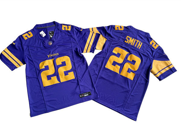 Men's Minnesota Vikings #22 Harrison Smith Nike Purple NFL Color Rush 2023 F.U.S.E. Vapor Limited Jersey