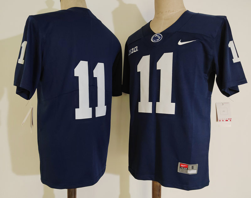 Mens Penn State Nittany Lions #11 Daniel George Nike Navy College Football Game Jersey