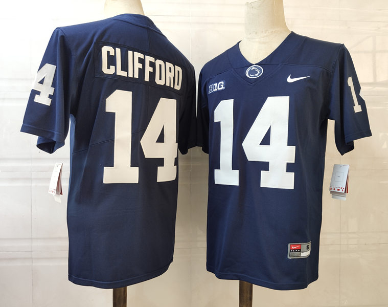 Men's Penn State Nittany Lions #14 Sean Clifford Nike Navy with Name College Football Jersey