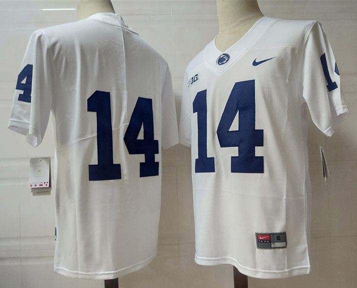 Mens Penn State Nittany Lions #14 Sean Clifford Nike White College Game Football Jersey