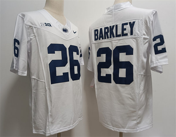 Men's Penn State Nittany Lions #26 Saquon Barkley Nike White with Name 2023 F.U.S.E. Limited College Football Jersey