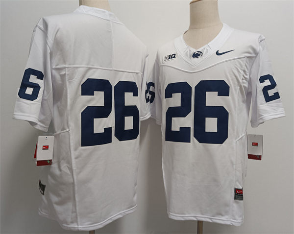 Men's Penn State Nittany Lions #26 Saquon Barkley Nike White 2023 F.U.S.E. Limited College Game Football Jersey