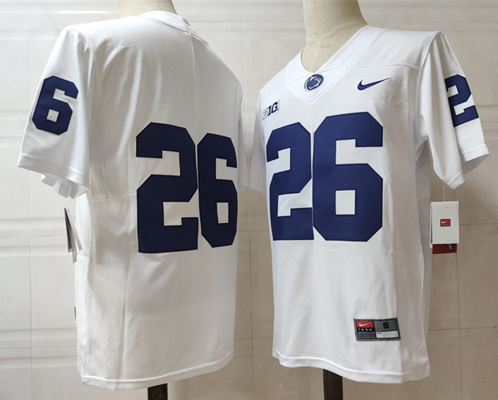 Men's Penn State Nittany Lions #26 Saquon Barkley Nike White 2023 F.U.S.E. Limited College Game Football Jersey