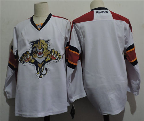 Men's Reebok Florida Panthers Blank White Away Hockey Jersey Size S-3XL