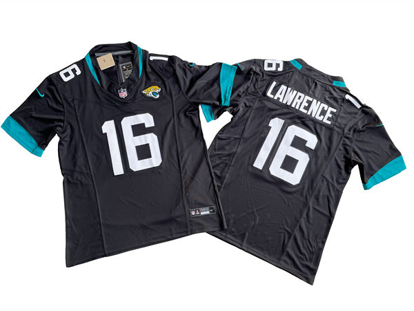 Men's Jacksonville Jaguars #16 Trevor Lawrence Nike Black 2023 F.U.S.E. Vapor Limited Jersey