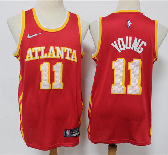 Mens Atlanta Hawks #11 Trae Young Nike Red Icon Edition Jersey