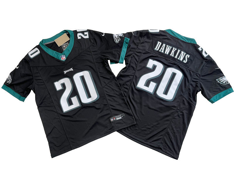 Men's Philadelphia Eagles Reited Player #20 Brian Dawkins Nike Black 2023 Vapor F.U.S.E. Limited Jersey